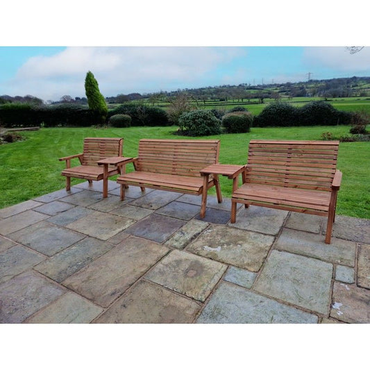 Croft Swedish Redwood Straight Garden Tete a Tete by Croft - 7 Seats