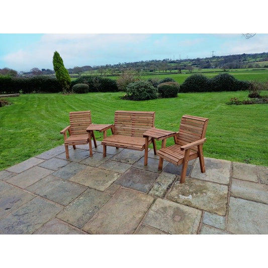 Croft Swedish Redwood Angled Garden Tete a Tete by Croft - 4 Seats