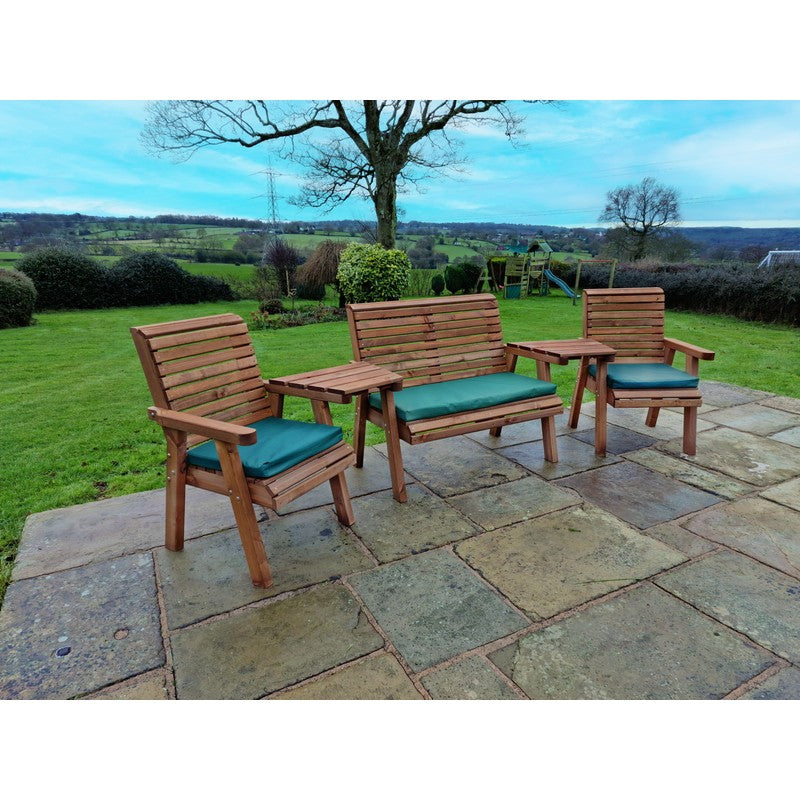 Croft Swedish Redwood Angled Garden Tete a Tete by Croft - 4 Seats