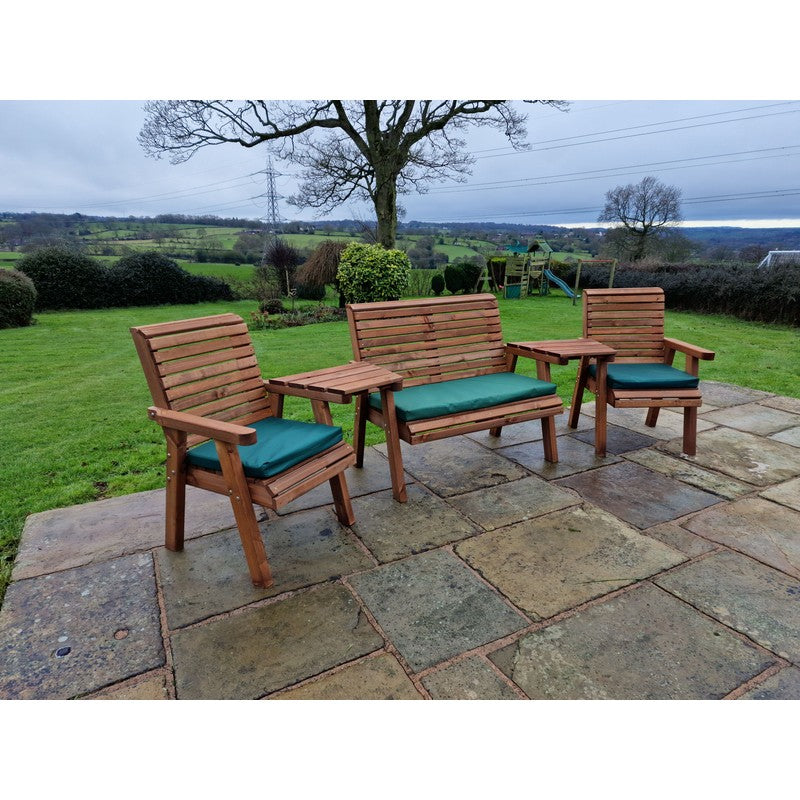 Croft Swedish Redwood Angled Garden Tete a Tete by Croft - 4 Seats