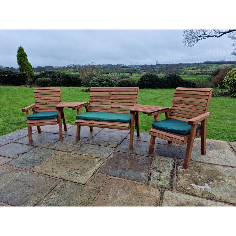 Croft Swedish Redwood Angled Garden Tete a Tete by Croft - 4 Seats