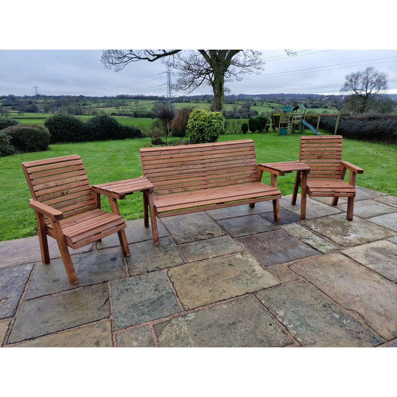 Croft Swedish Redwood Angled Garden Tete a Tete by Croft - 5 Seats