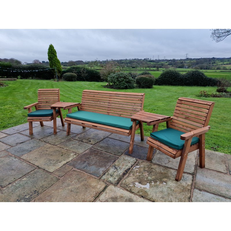 Croft Swedish Redwood Angled Garden Tete a Tete by Croft - 5 Seats