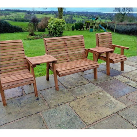 Croft Swedish Redwood Straight Garden Tete a Tete by Croft - 5 Seats