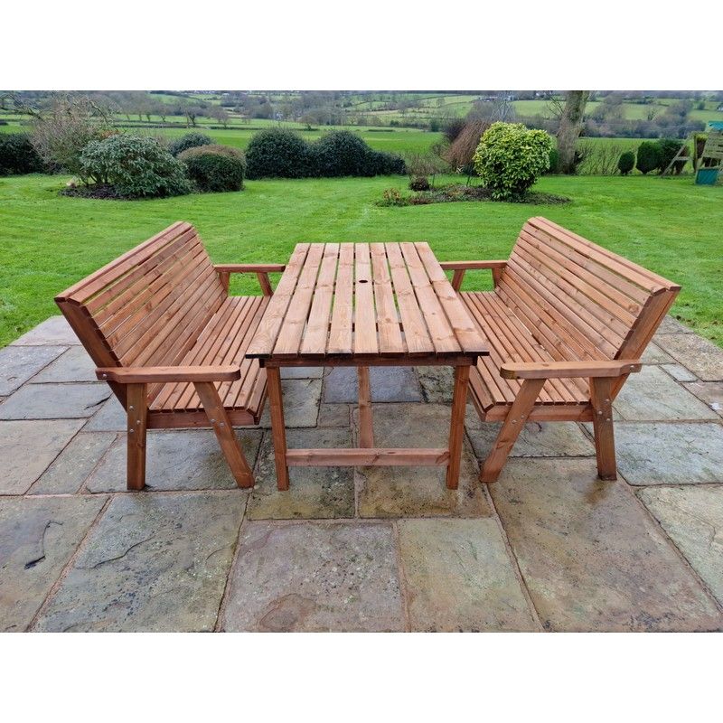 Swedish Redwood Garden Furniture Set by Croft - 6 Seats