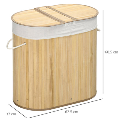 Bamboo Laundry Basket With Lid