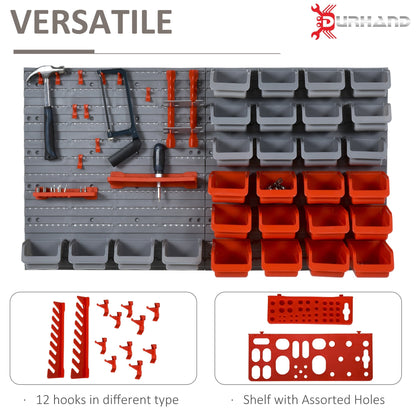 DURHAND PP Wall Mounted Tools & Hardware Storage Unit w/ Containers