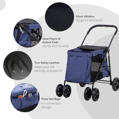 PawHut One-Click Foldable Pet Stroller