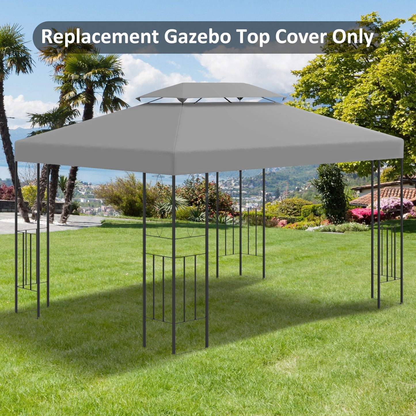 3x4m Gazebo Canopy Replacement Cover