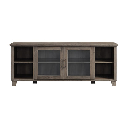 Norfolk Furniture Classic TV Unit Grey Brown 6 Shelves 2 Doors