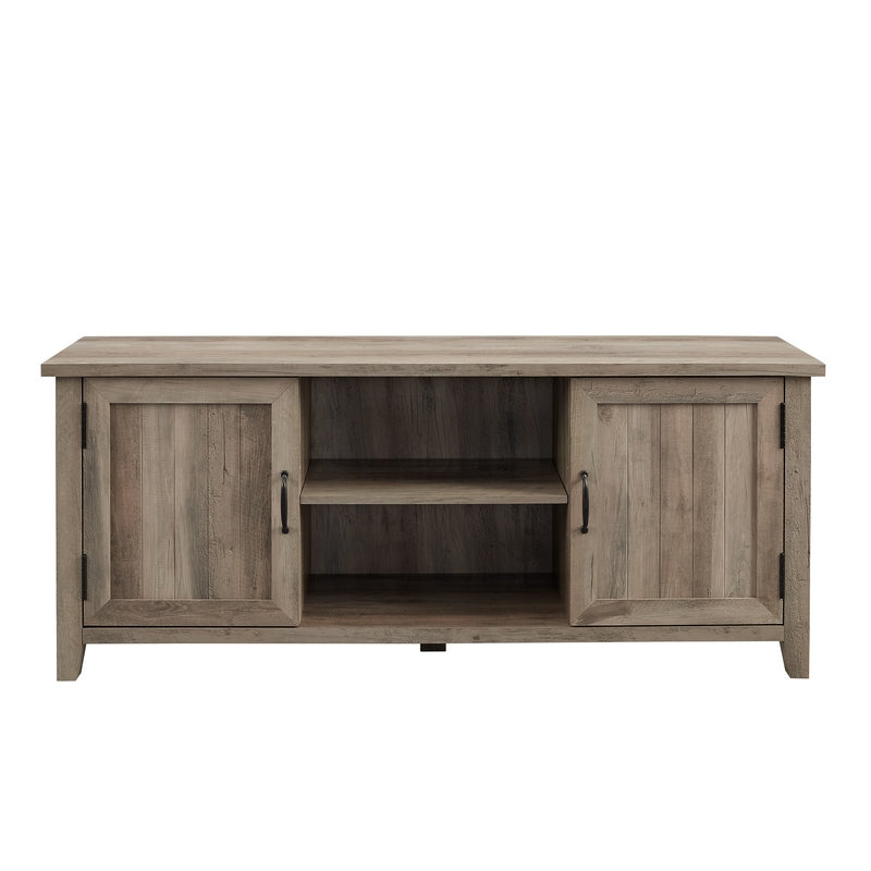 Norfolk Furniture Rustic TV Unit Brown 4 Shelves 2 Doors