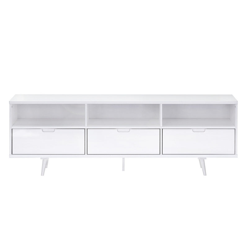 Norfolk Furniture Essentials Console Table White 3 Shelves 3 Drawers