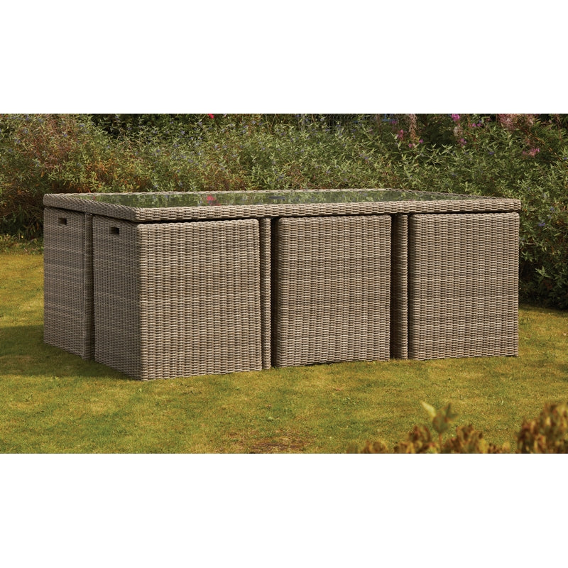 Royalcraft Wentworth Rattan Garden Patio Dining Set by Royalcraft - 10 Seats Grey Cushions