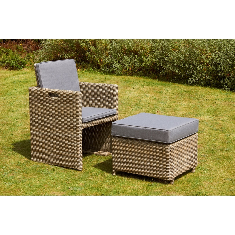 Royalcraft Wentworth Rattan Garden Patio Dining Set by Royalcraft - 10 Seats Grey Cushions