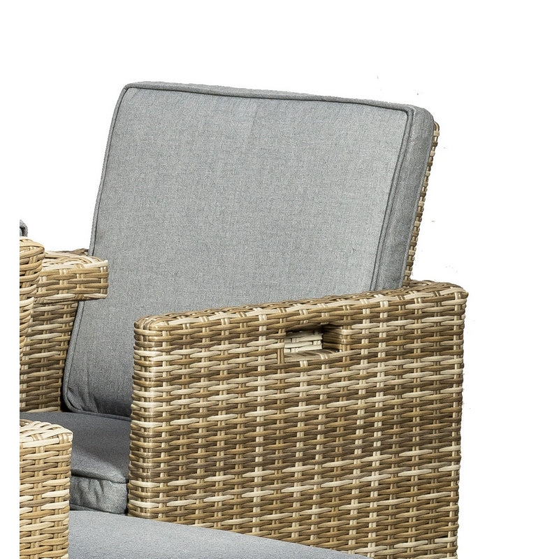 Royalcraft Wentworth Rattan Garden Patio Dining Set by Royalcraft - 10 Seats Grey Cushions