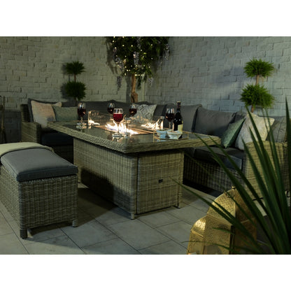 Royalcraft Wentworth Rattan Garden Corner Sofa by Royalcraft - 8 Seats Grey Cushions