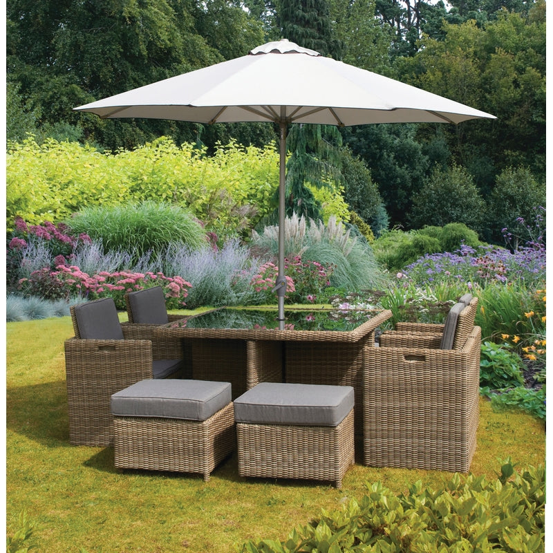 Royalcraft Wentworth Rattan Garden Patio Dining Set by Royalcraft - 8 Seats Grey Cushions