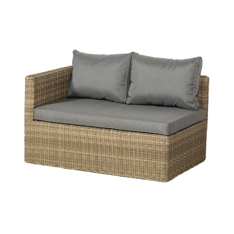 Royalcraft Wentworth Rattan Garden Corner Sofa by Royalcraft - 5 Seats Grey Cushions