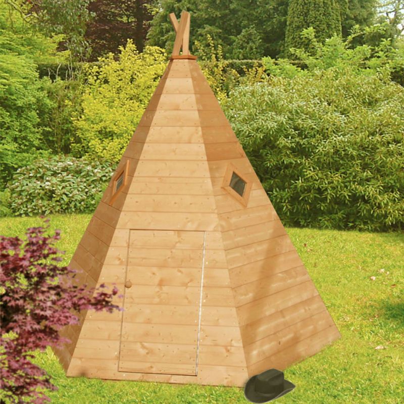 Shire Shire Wigwam 6' 11" x 6' Wigwam Children's Playhouse - Premium Dip Treated Shiplap