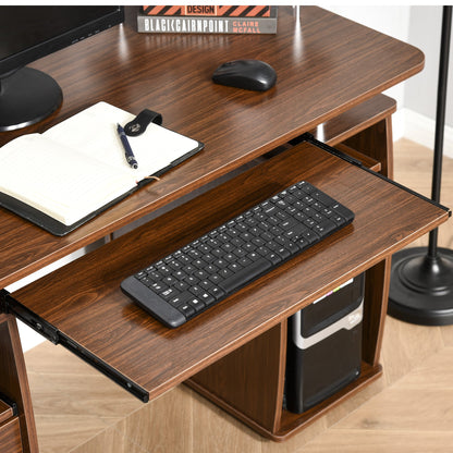 Computer Desk Office PC Table Workstation with Keyboard Tray