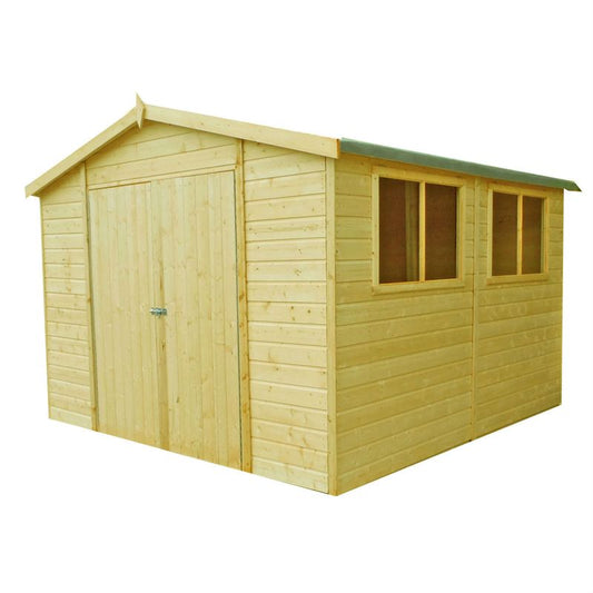 Shire Shire Workspace 10' 4" x 10' 5" Apex Shed - Premium Dip Treated Shiplap