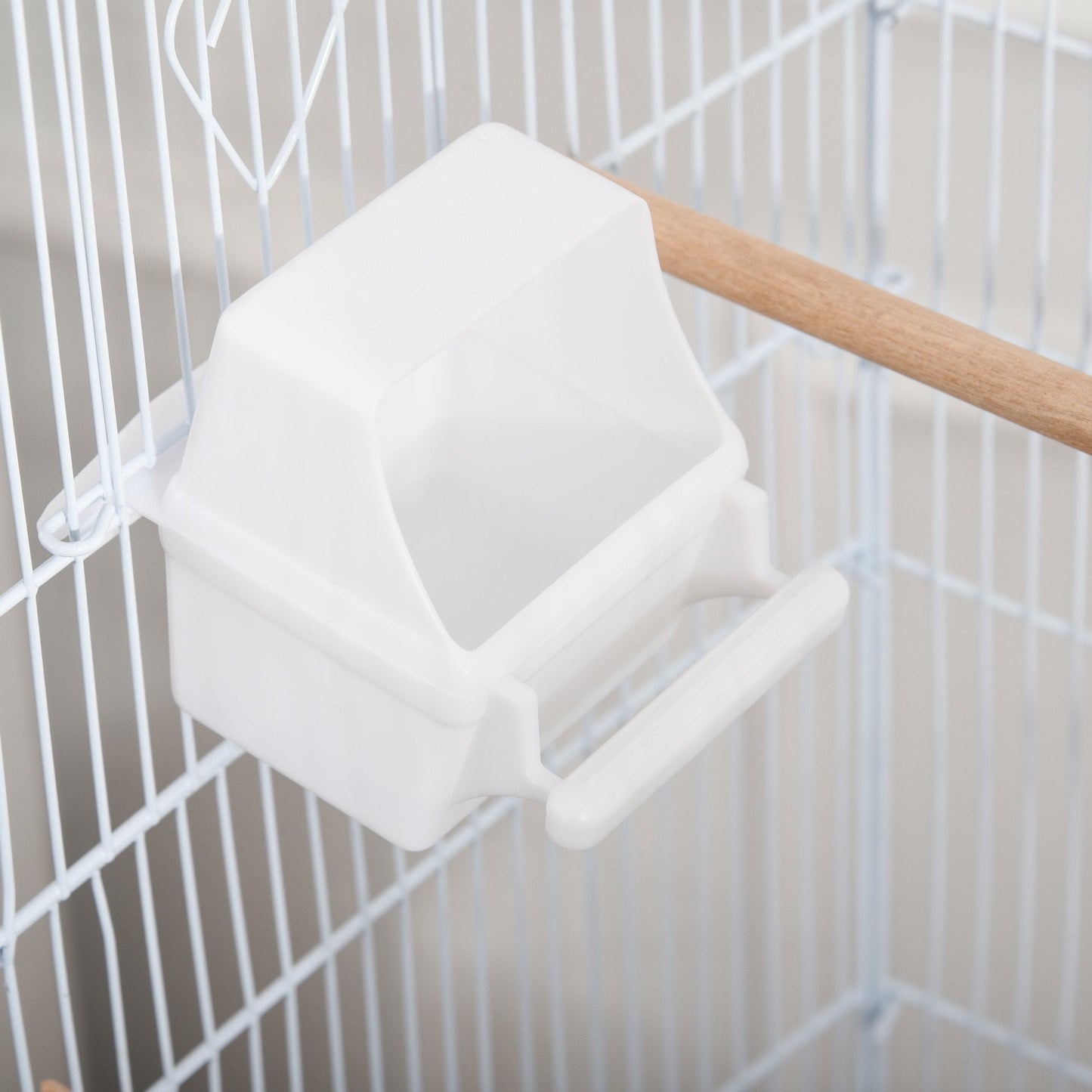 Grille 153cm Bird Cage Wheeled White by Pawhut