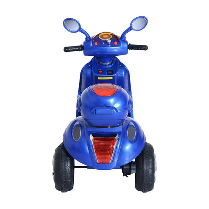 Plastic Music Playing Electric Ride-On Motorbike w/ Lights Blue