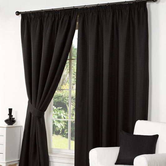 Hamilton Mcbride Hamilton McBride Waffle Curtains (45" x 72") - Black