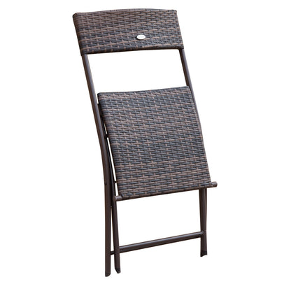 2 Seater Wicker Rattan Bistro Set-Brown