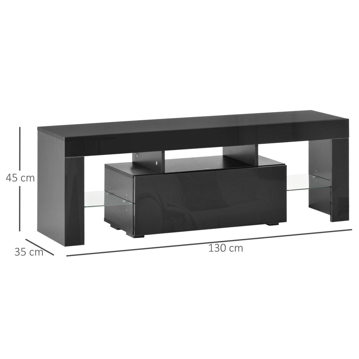 Homcom High Gloss Futuristic TV Stand