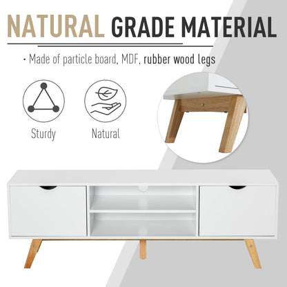 Scandinavian-Style TV Stand - White