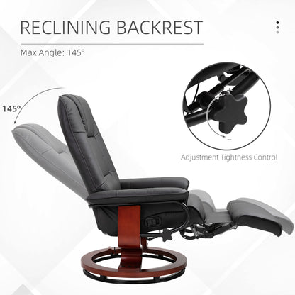 Faux Leather Manual 145° Recliner Chair