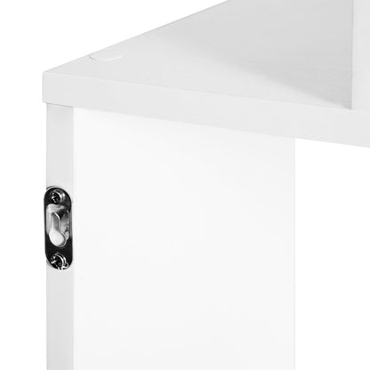 Particle Board 6-Tier Asymmetrical Shelving Unit White