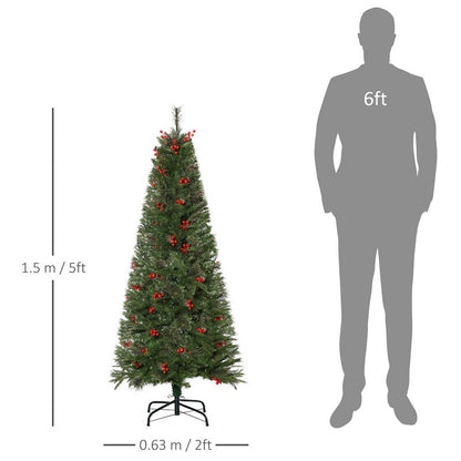 Homcom 5ft Christmas Tree Artificial - 356 Tips