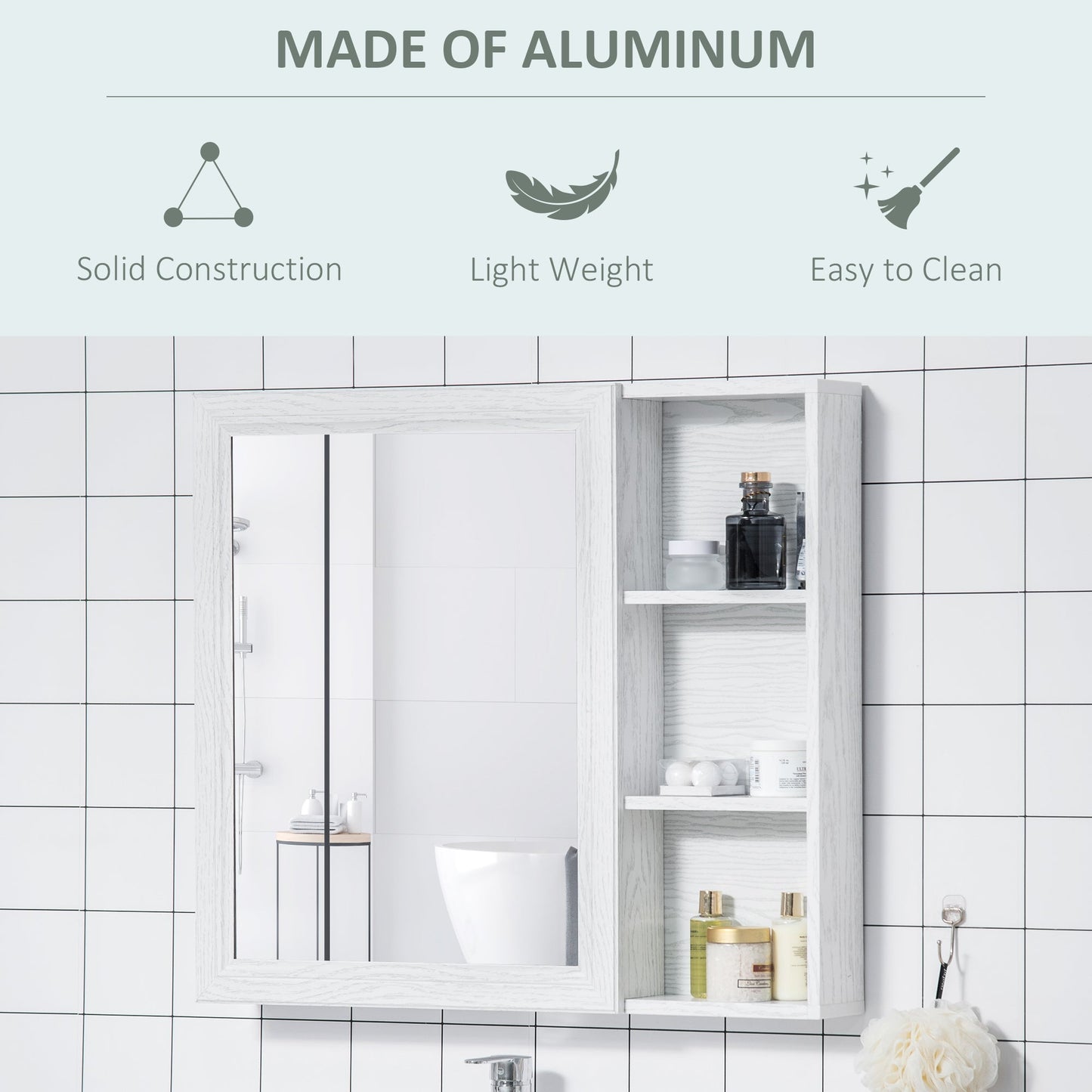 kleankin Bathroom Cabinet with Mirror