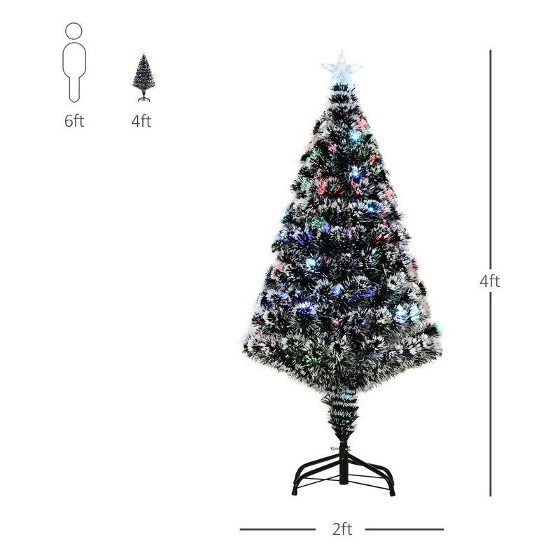 Homcom 4 Foot Artificial Prelit Christmas Tree