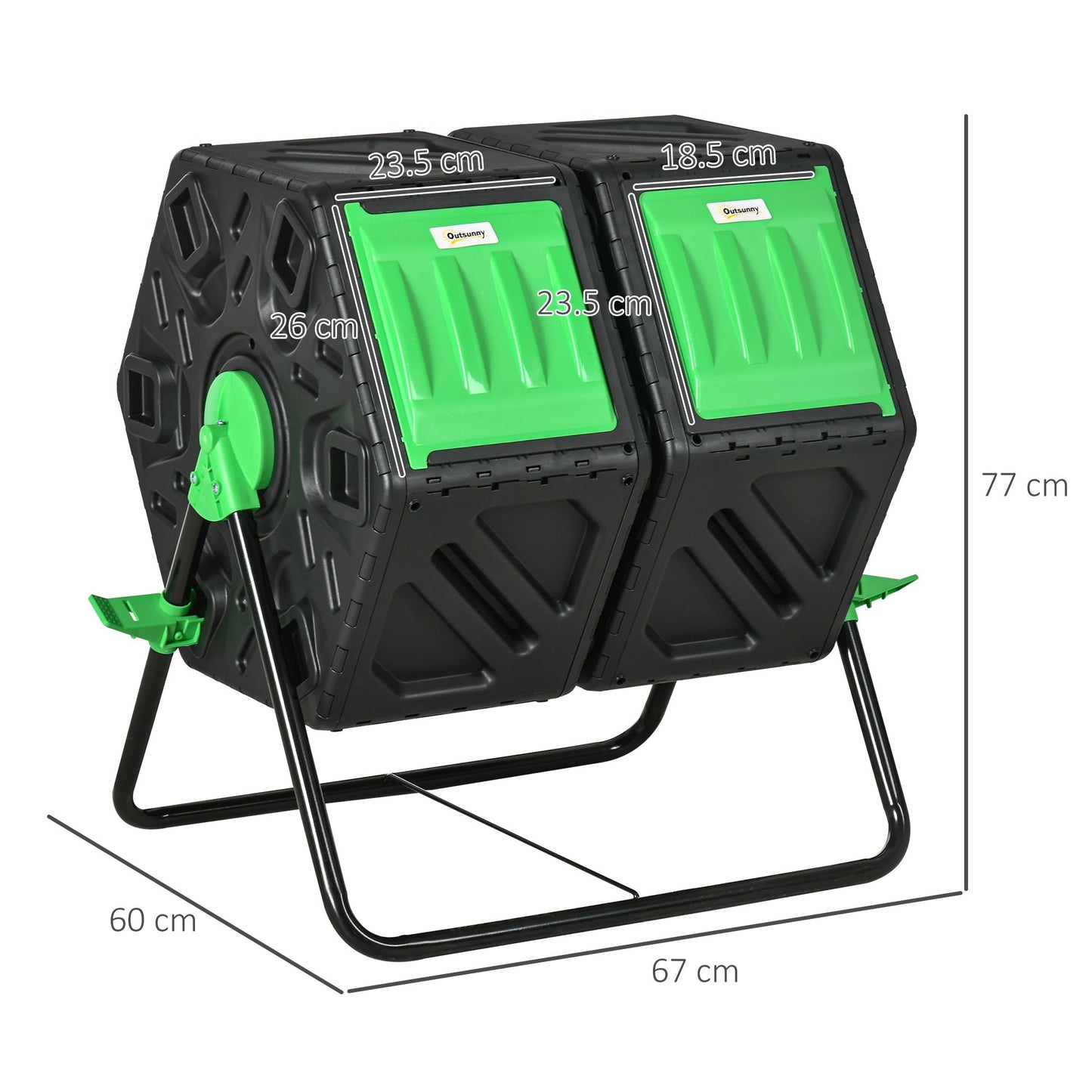 Dual Chamber Garden Compost Bin