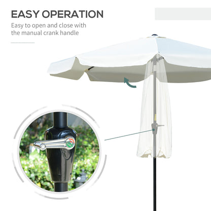 2.66m Patio Umbrella Garden Parasol Outdoor Sun Shade Table Umbrella with Ruffles