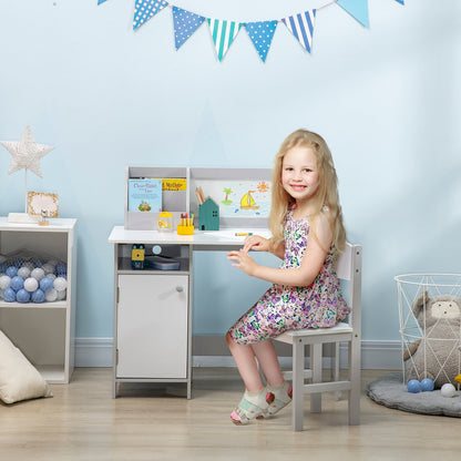 Kids Table and Chair Set with Whiteboard