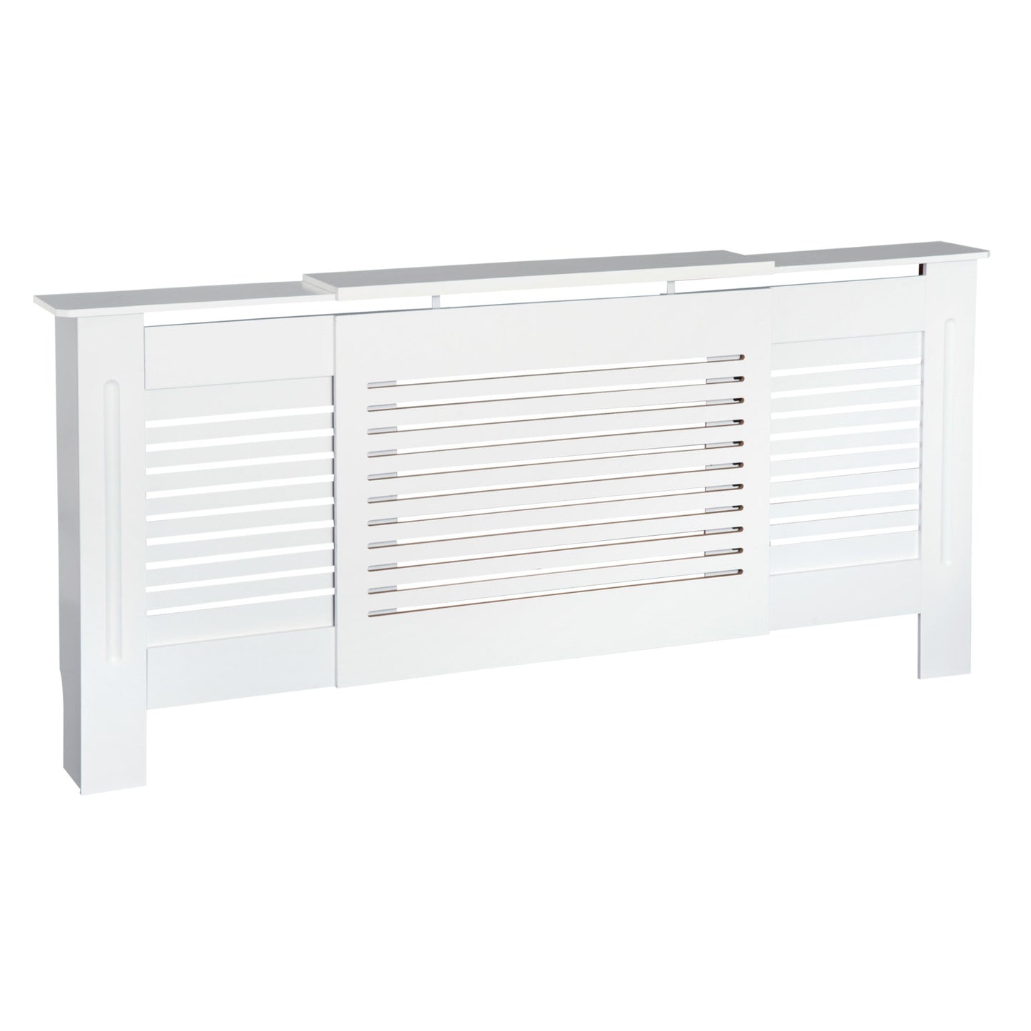 145-210L x 21W x 83H cm Extendable Medium-density fibreboard Radiator Cover - White