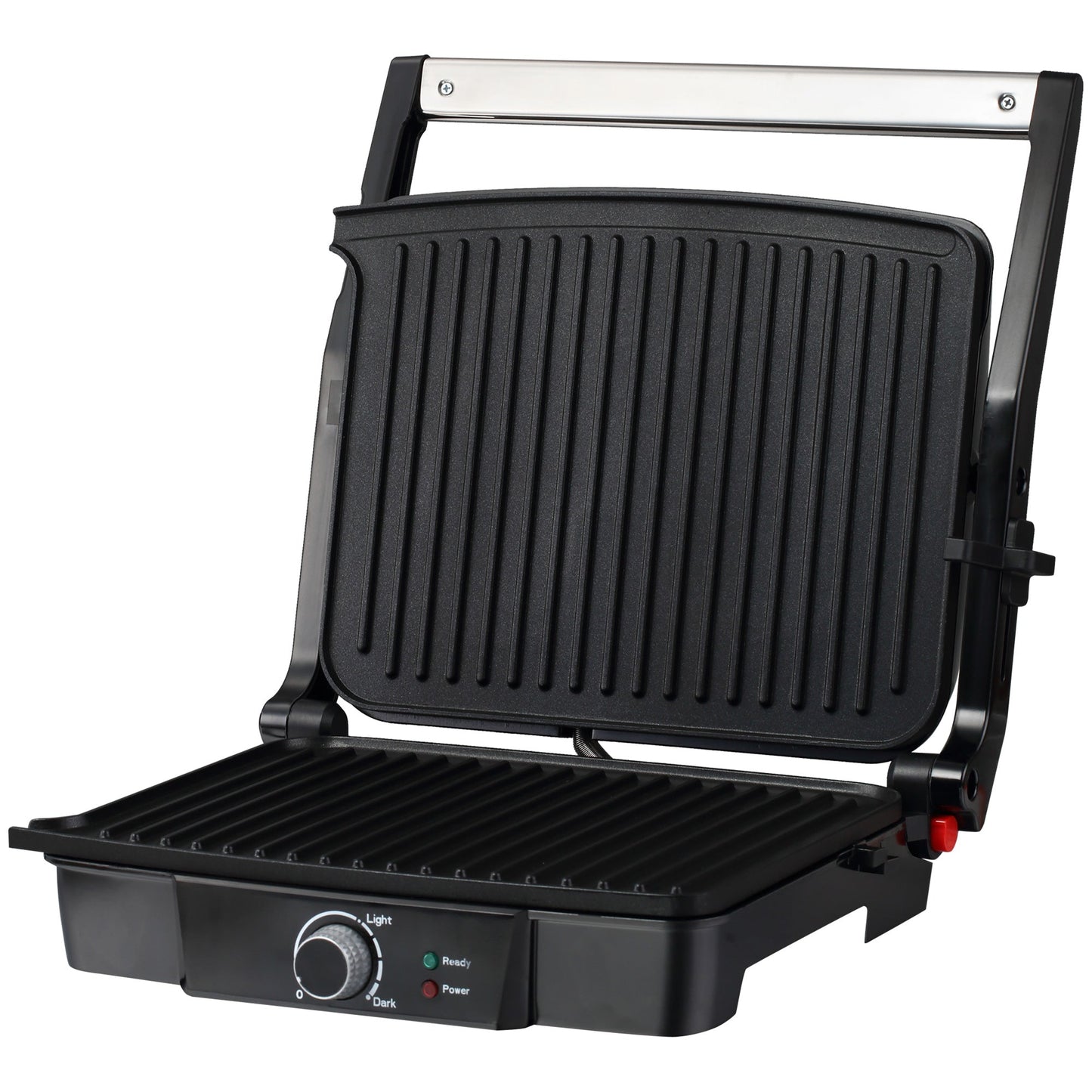 2000W Heath Grill With Cool Touch Handle Silver & Black