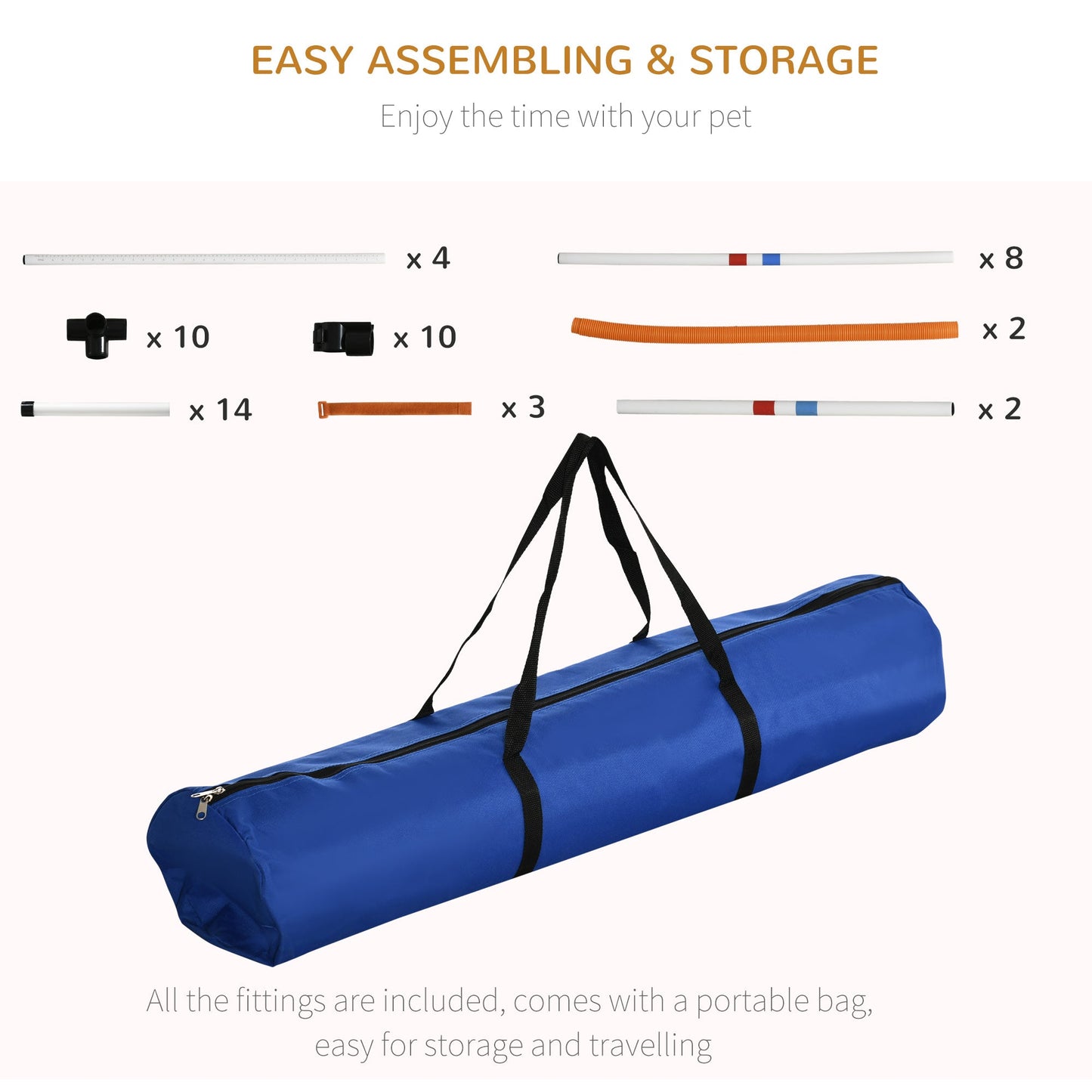 Agility Dog Obstacle Course With Carry Bag by Pawhut