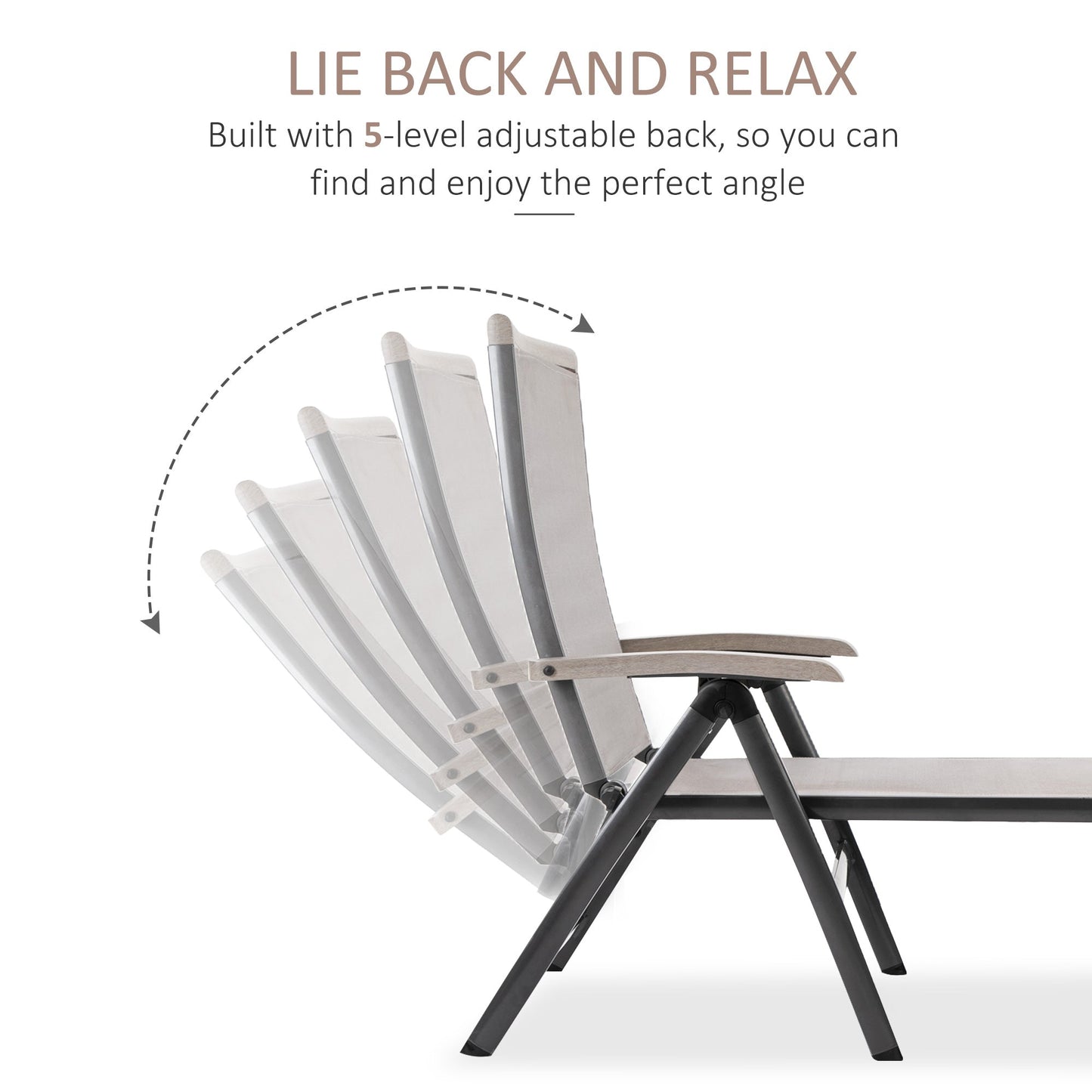 Outsunny Outdoor Folding Sun Lounger