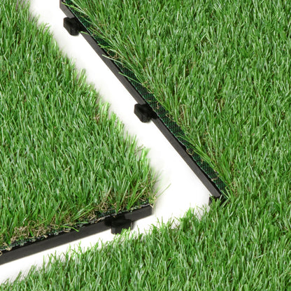 30 x 30cm Artificial Grass Turf with 25mm Pile Height Non-toxic Roll Grass Carpet Fake Grass Mat with Drainage Holes UV resistance for Indoor