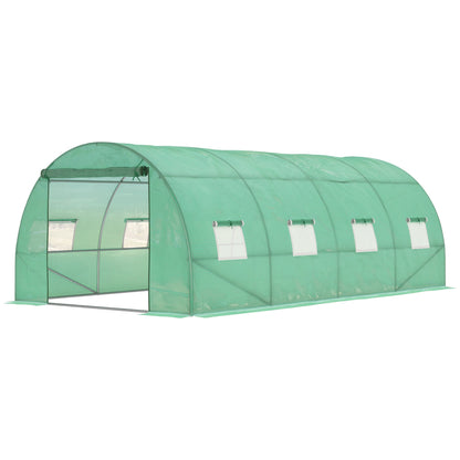 Walk in Polytunnel Garden Greenhouse Window Door Outdoor Plant Flower 6 x 3M