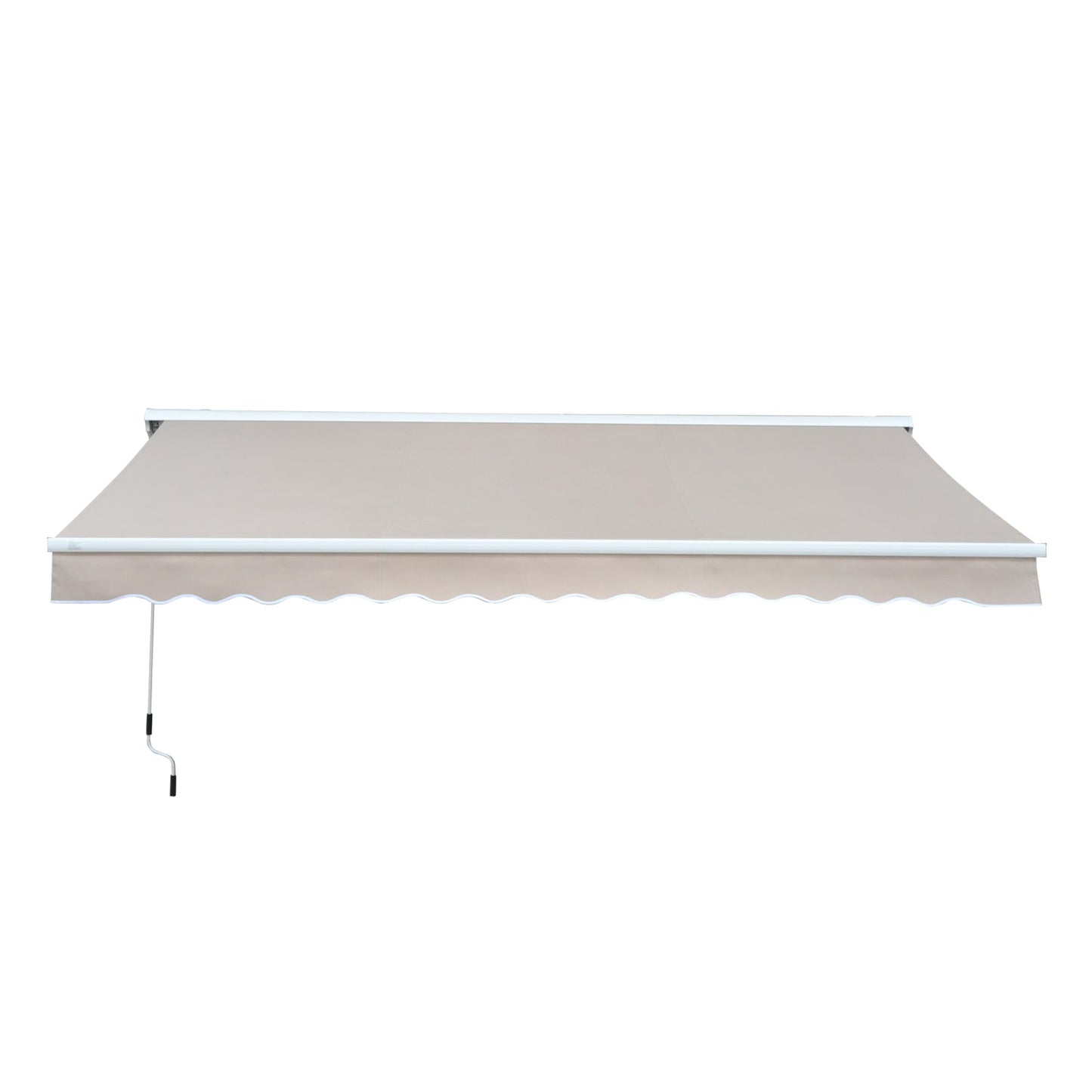 2.95Lx2.5M Retractable Manual/Electric Awning-Cream White/White