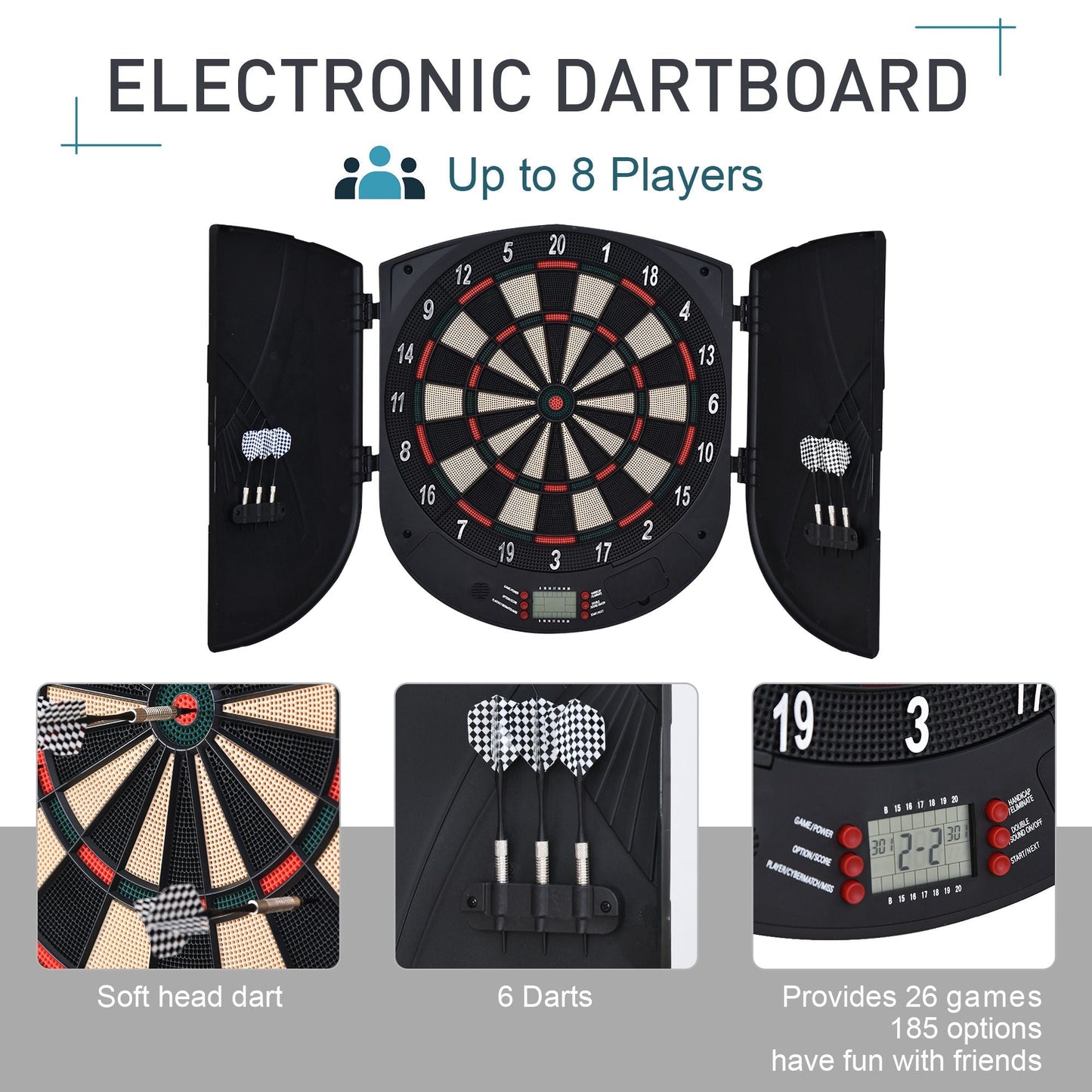 Electronic Dartboard 26 Games