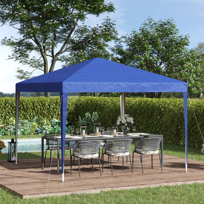 3 x 3 meter Garden Heavy Duty Pop Up Gazebo Marquee Party Tent Folding Wedding Canopy-Blue