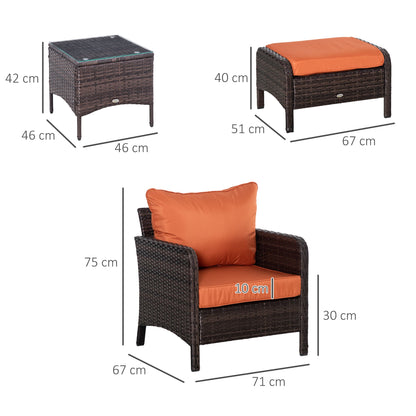 5-Piece PE Rattan Garden Furniture Set