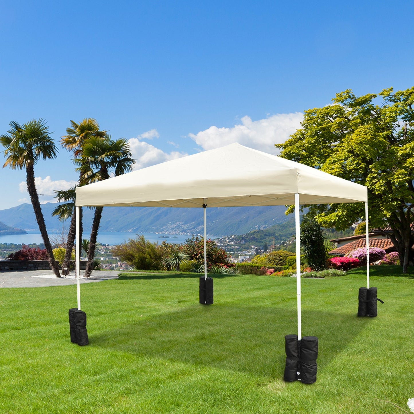 Outsunny Gazebo Weight Sand Bags Leg Weights Marquee Tent Canopy Base - 4 Pack